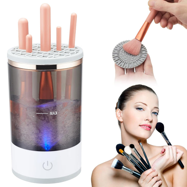 Makeup Brush Cleaner Machine, Electric Makeup Brush Cleaner, Automatic Makeup Brush Cleaner, Make up Cleaner Machine, Brashly Pro Cosmetic Brush Cleaner 2024 rinse lily Makeup Brush Cleaner Machine